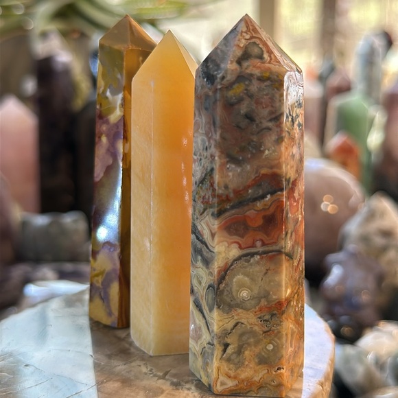 3 Points! Crazy Lace Agate. Mookaite. Orange Calcite. - Picture 7 of 8